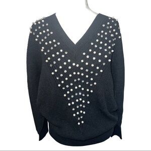 New york and company bedazzled front sweater size M